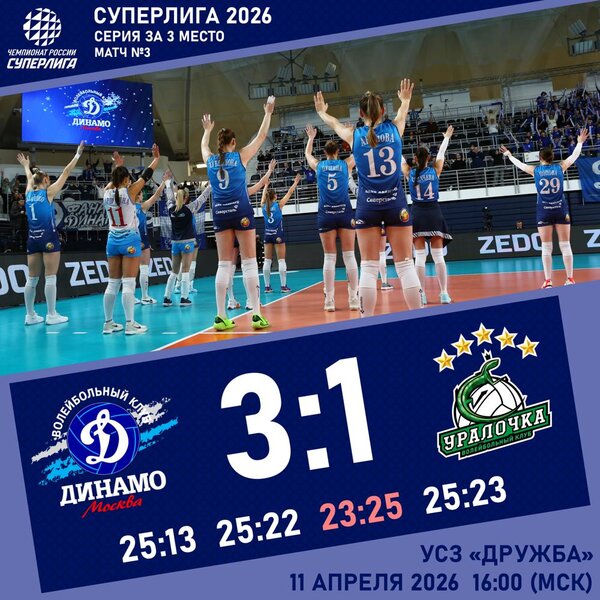 «Динамо» - бронзовый призер чемпионата России!