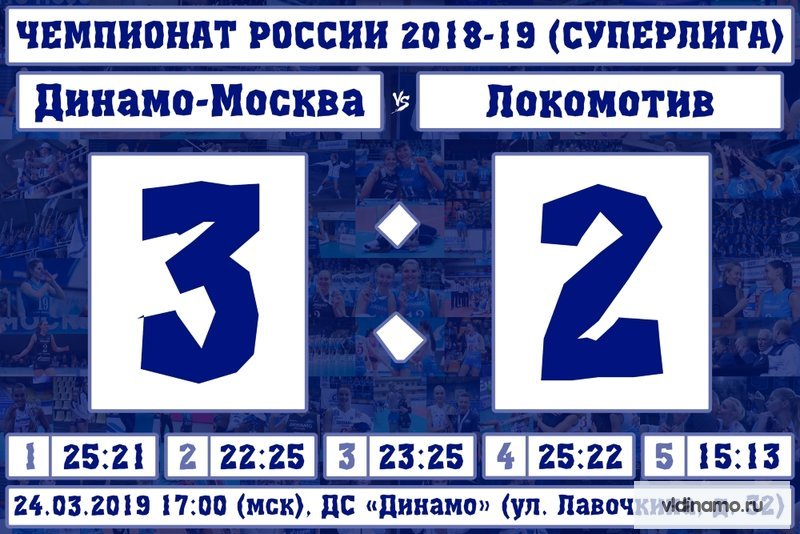 «Динамо» обыгрывает «Локомотив» в пятом сете – 3:2.