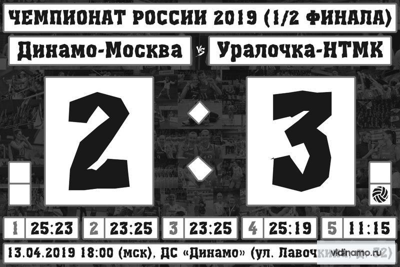 «Динамо» проигрывает «Уралочке» в полуфинале со счетом 2:3. 